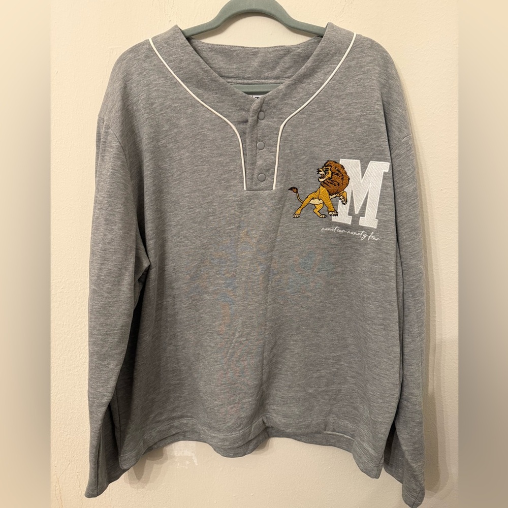 Disney ASOS UNISEX Gray Long Sleeve Shirt